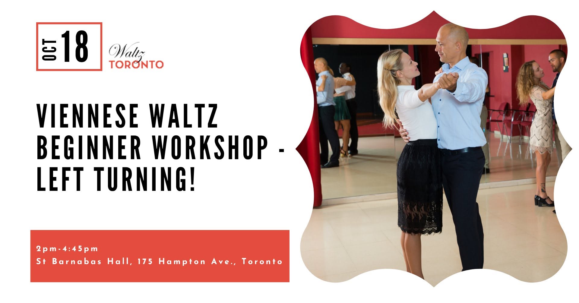 Viennese Waltz (Left Turning) Beginner Workshop! — SUN 18 OCT