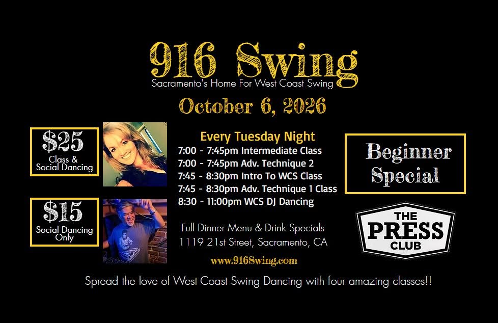 916 Swing, October 6, 2026 with Janelle Guido — WED 7 OCT