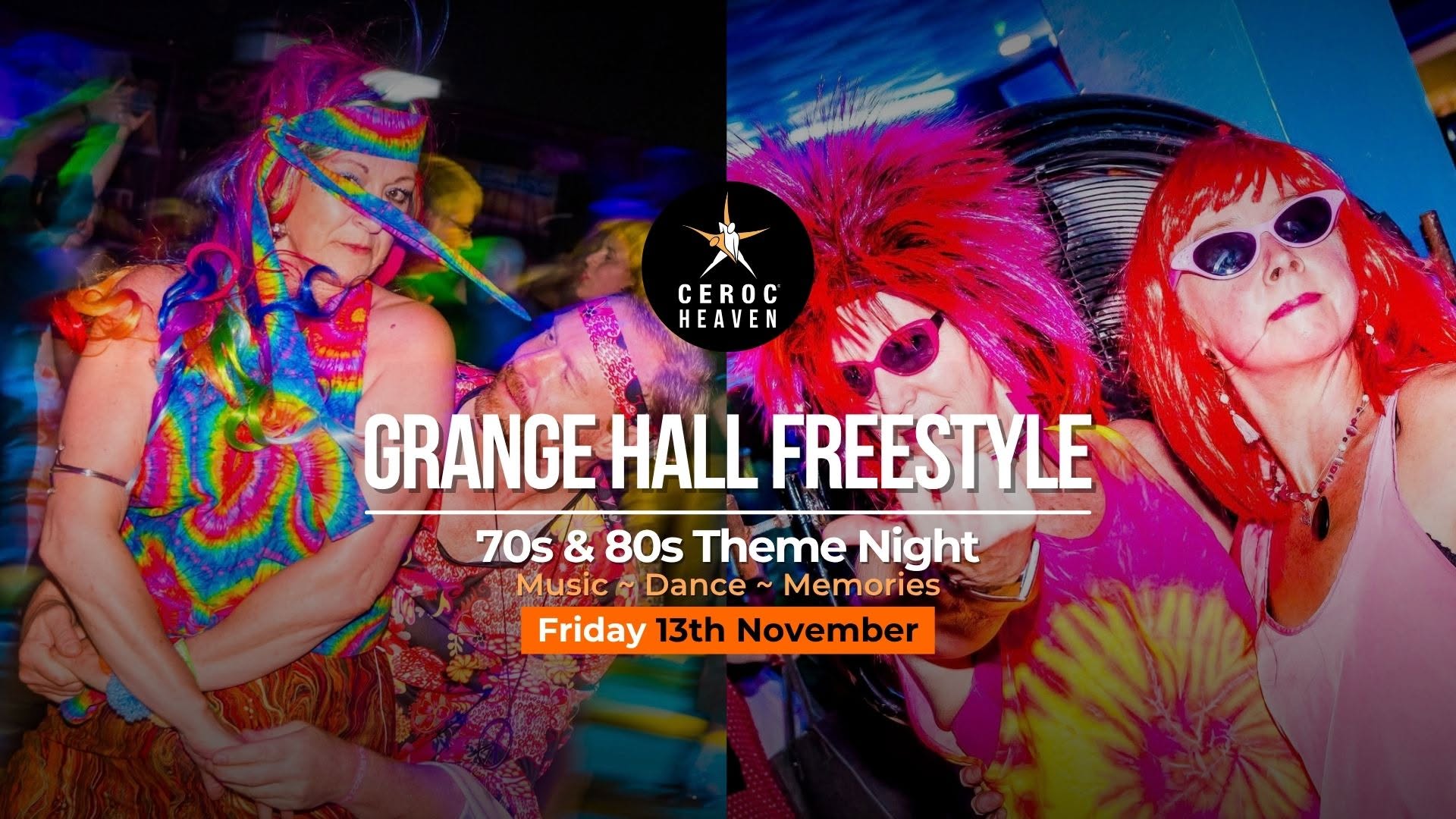 Grange Hall 70s & 80s Freestyle Friday 13th November — FRI 13 NOV
