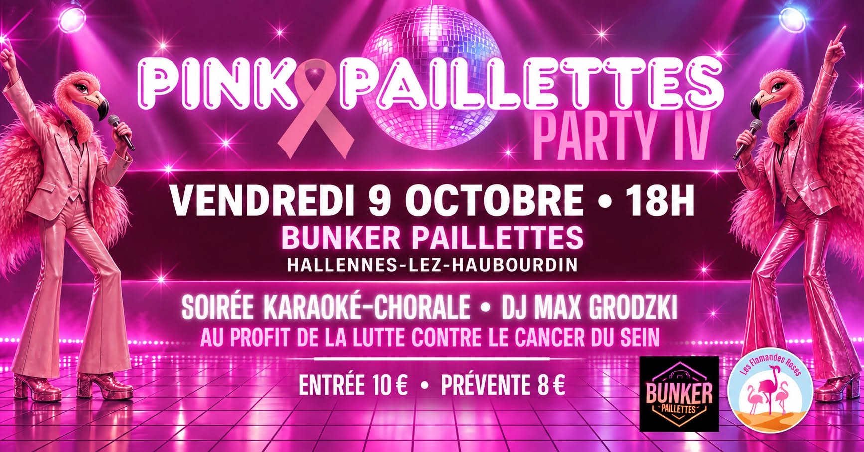 🎀 Pink Paillettes Party - Soirée Octobre Rose 🎀 — FRI 9 OCT