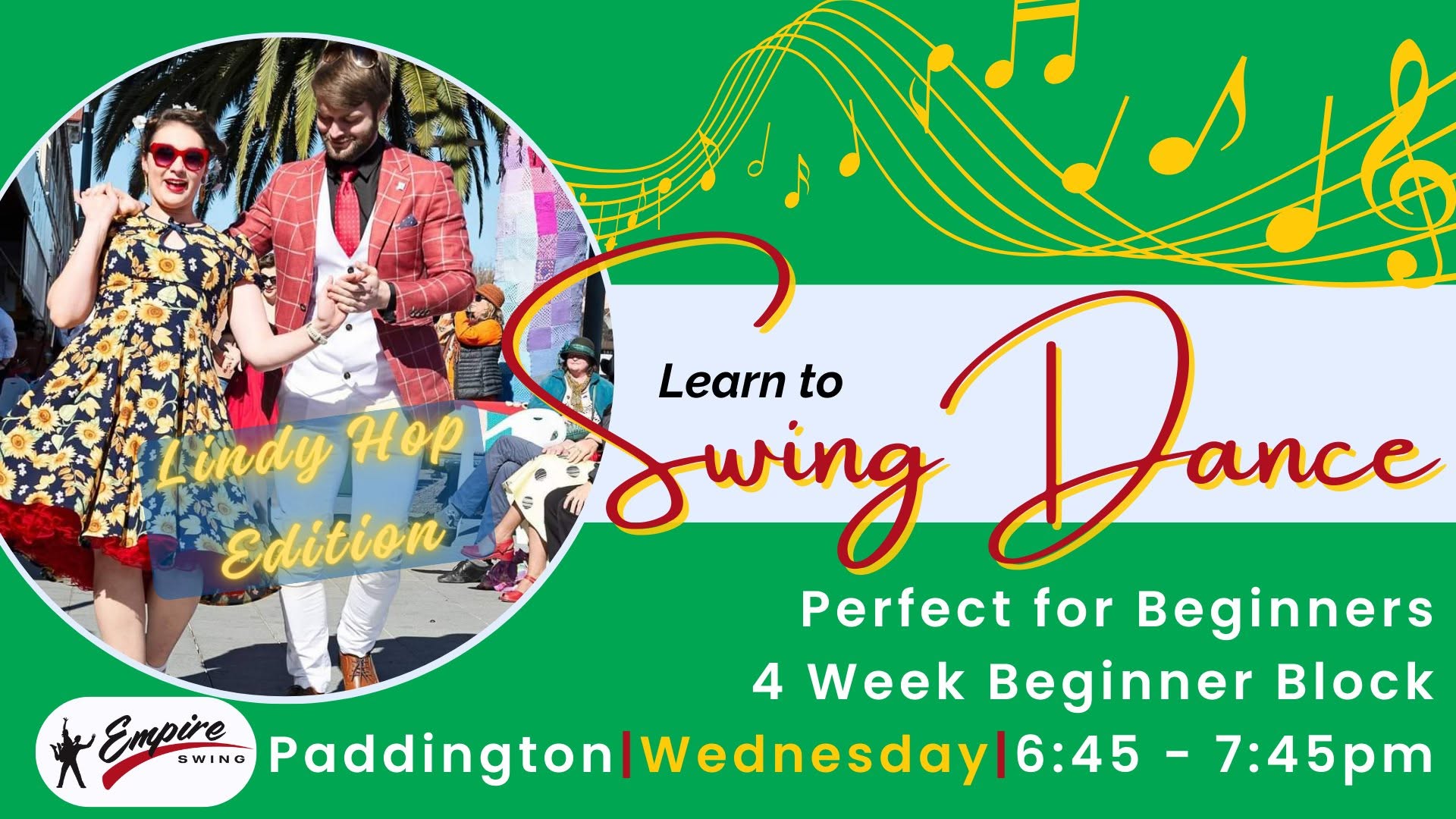 Learn to Swing Dance in 4 Weeks! - Lindy Hop Edition - New Wednesday Beginner Block — WED 25 NOV