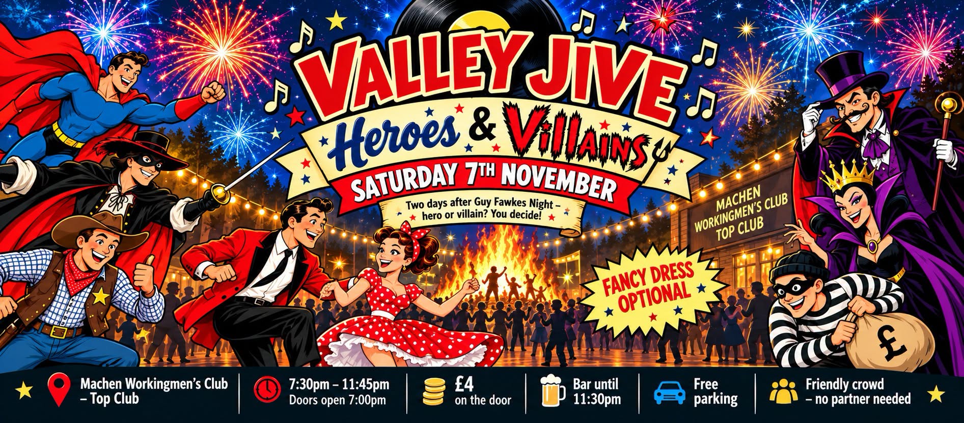 Valley Jive Heroes & Villains November Dance — SAT 7 NOV