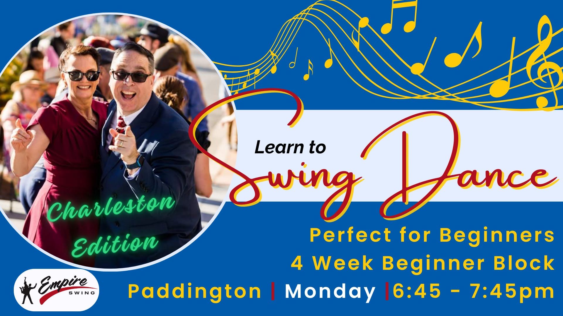 Learn to Swing Dance in 4 Weeks! -Charleston Edition - New Monday Beginner Block — MON 23 NOV