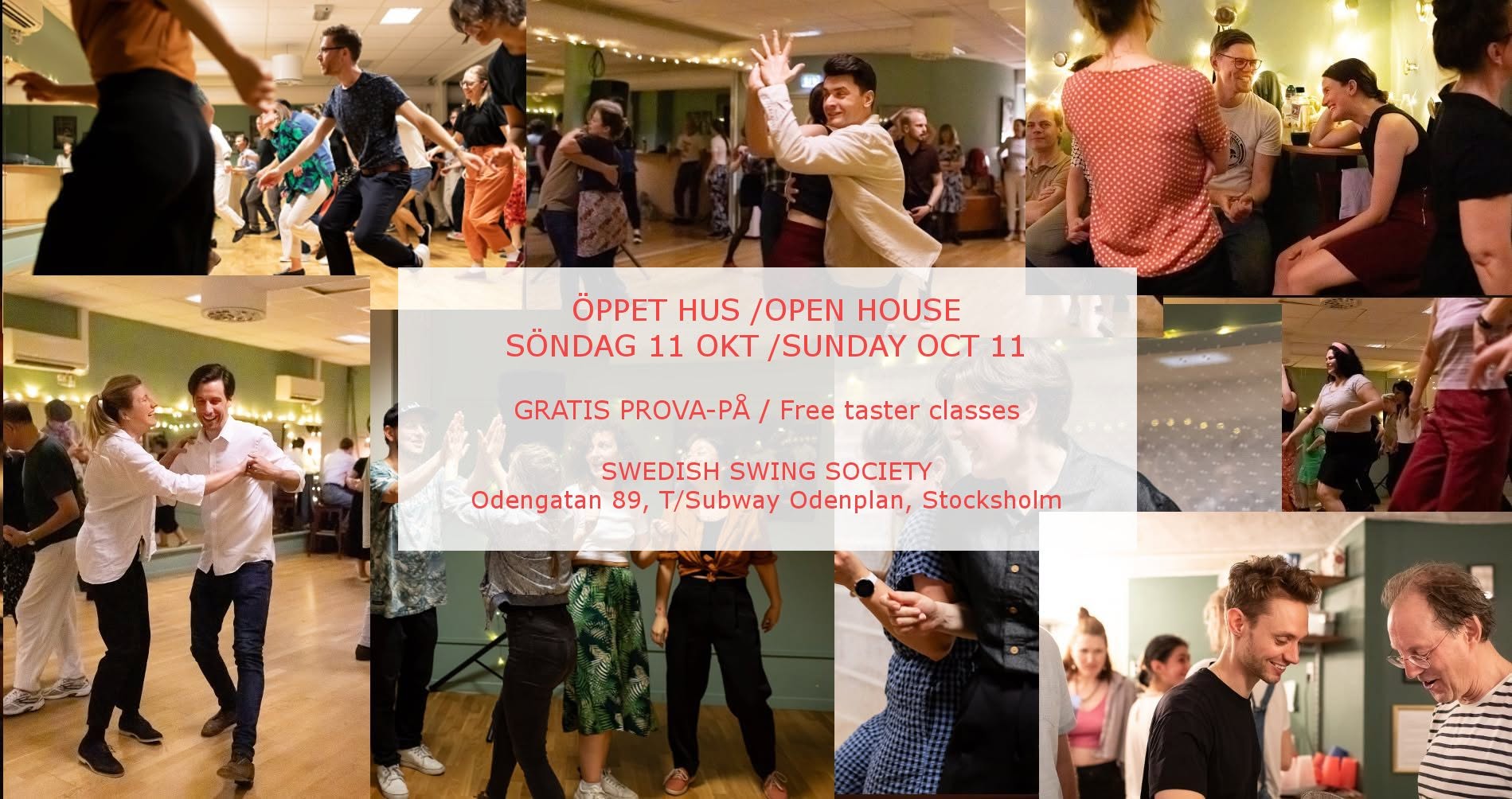 Gratis (free) tasters okt 2026 - lindy hop, balboa, collegiate shag, jazz, stepp! — SUN 11 OCT