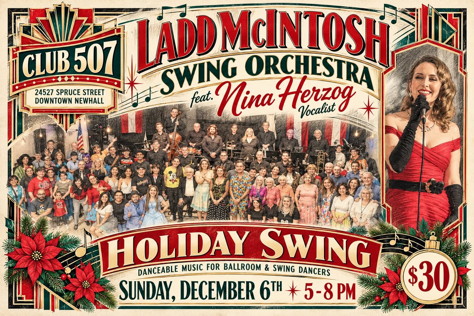HOLIDAY SWING with the Ladd McIntosh Swing Orchestra at CLUB 507 — MON 7 DEC