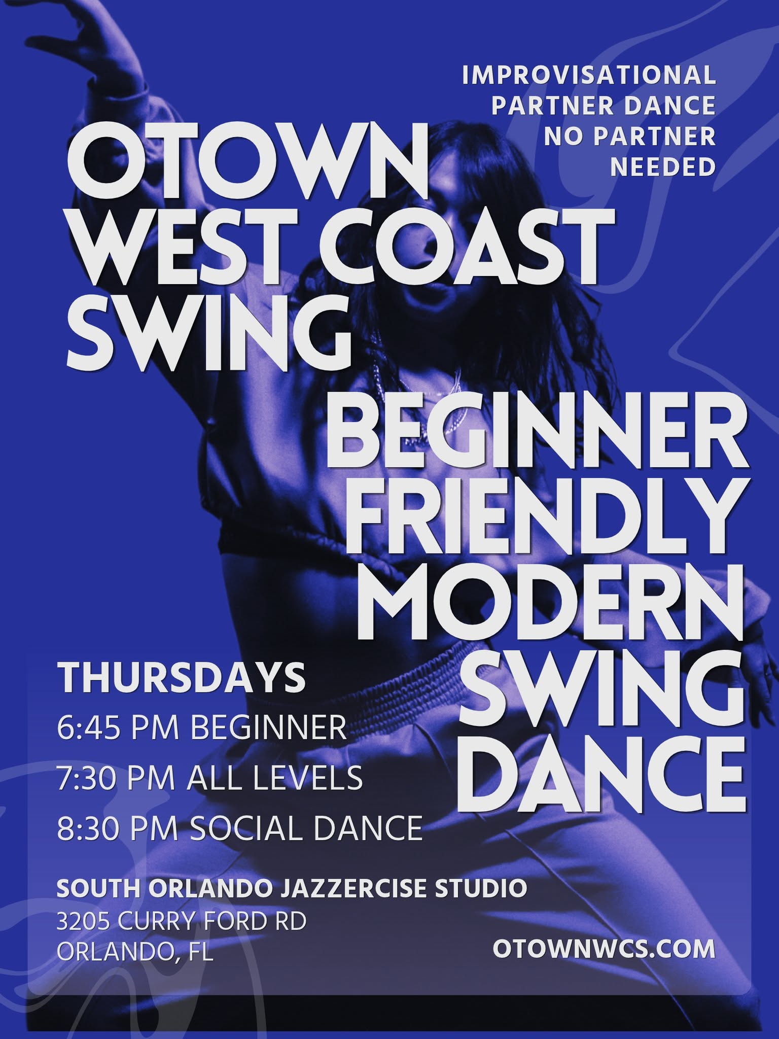 OTown Thursday Night West Coast Swing Class & Social Dance — THU 19 NOV