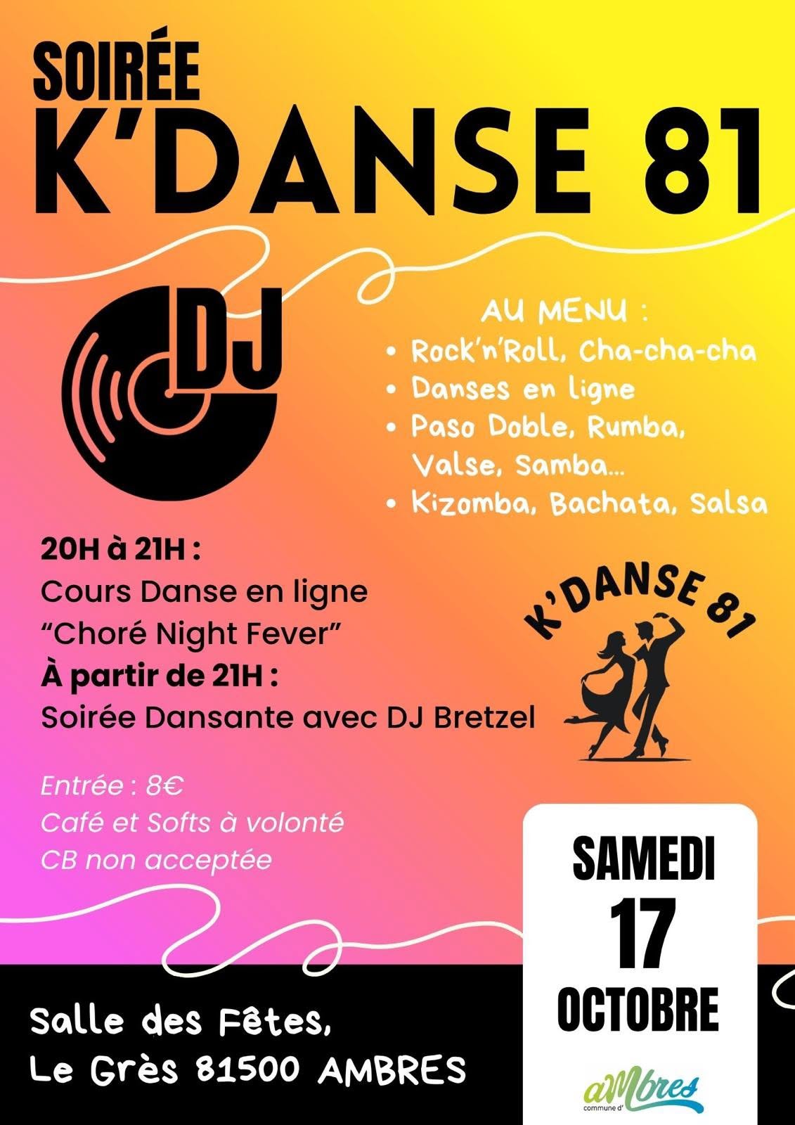 🚨 SOIRÉE #5 K’Danse 81 — SAT 17 – SUN 18 OCT