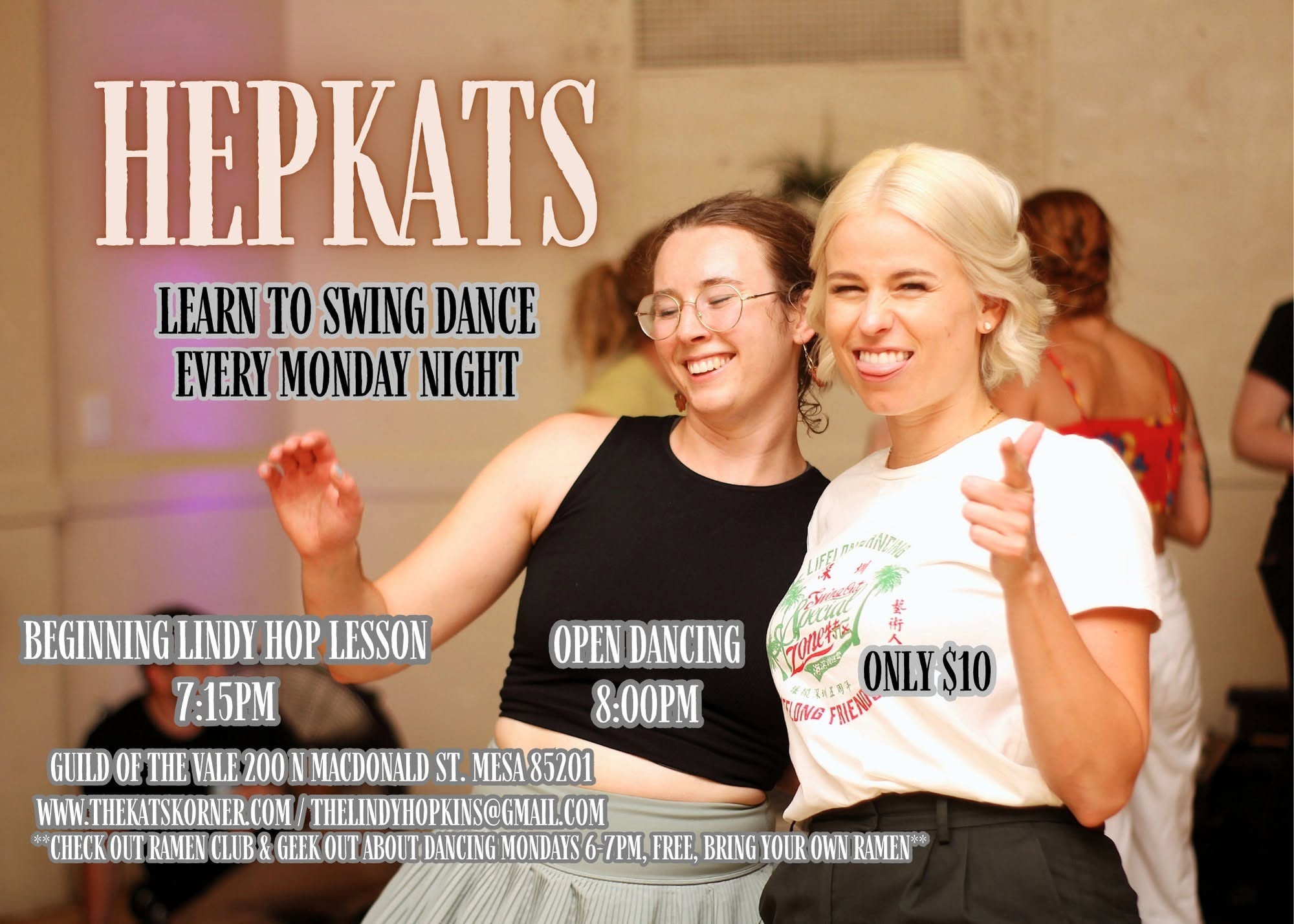 Hepkats - SWINGIN’ Monday Nights - Learn to Swing Dance — TUE 27 OCT