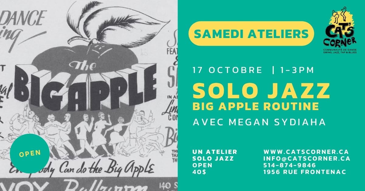 Atelier SOLO JAZZ - Big Apple — SAT 17 OCT