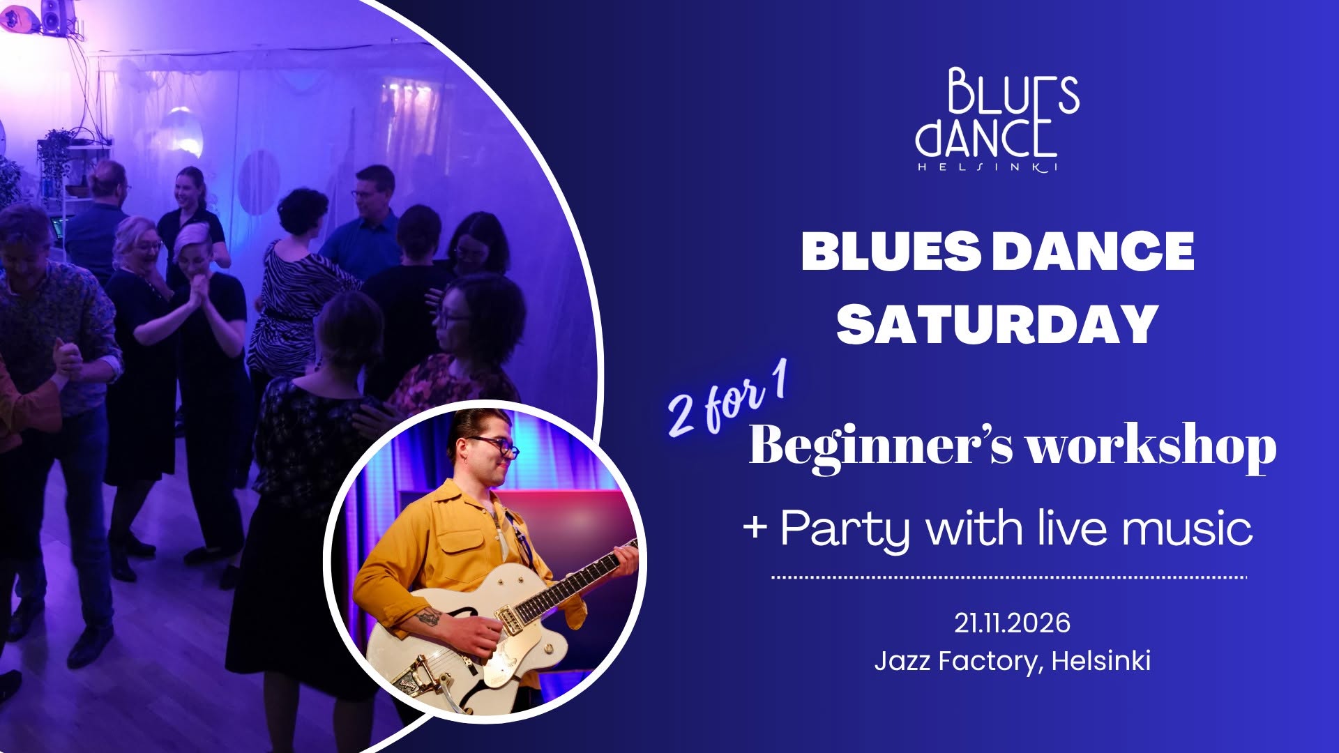 Blues Dance Saturday Workshop + Party — SAT 21 NOV