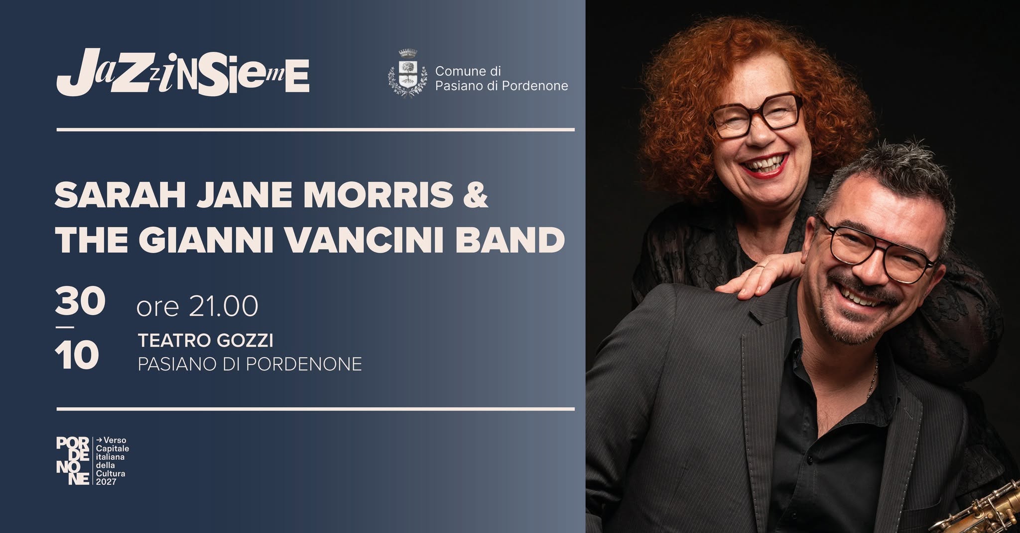 SARAH JANE MORRIS & THE GIANNI VANCINI BAND — FRI 30 OCT