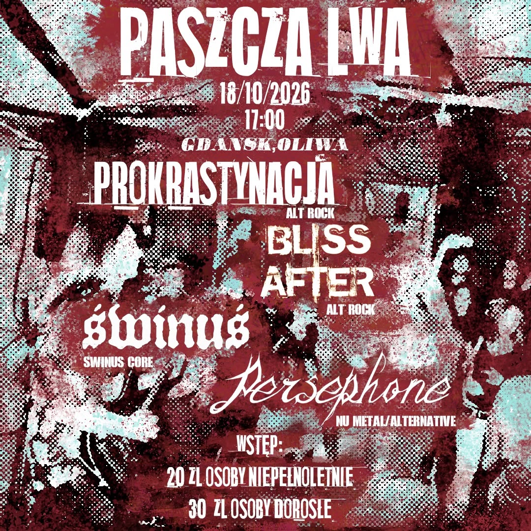 KONCERT PASZCZA LWA 18.10🚨 — SUN 18 OCT