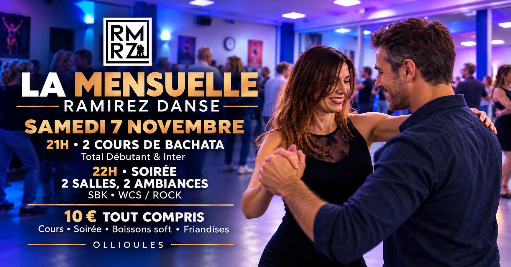 La Mensuelle Ramirez Danse avec cours de Bachata — SAT 7 NOV