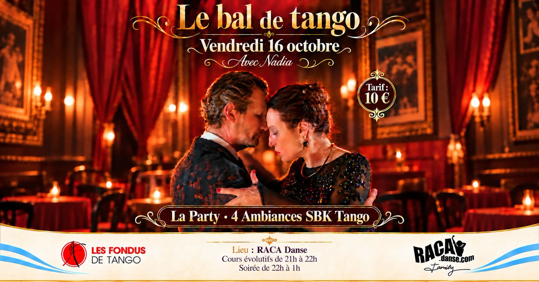 Vendredy's 16 Octobre "Le Bal du Tango" Annecy — FRI 16 OCT