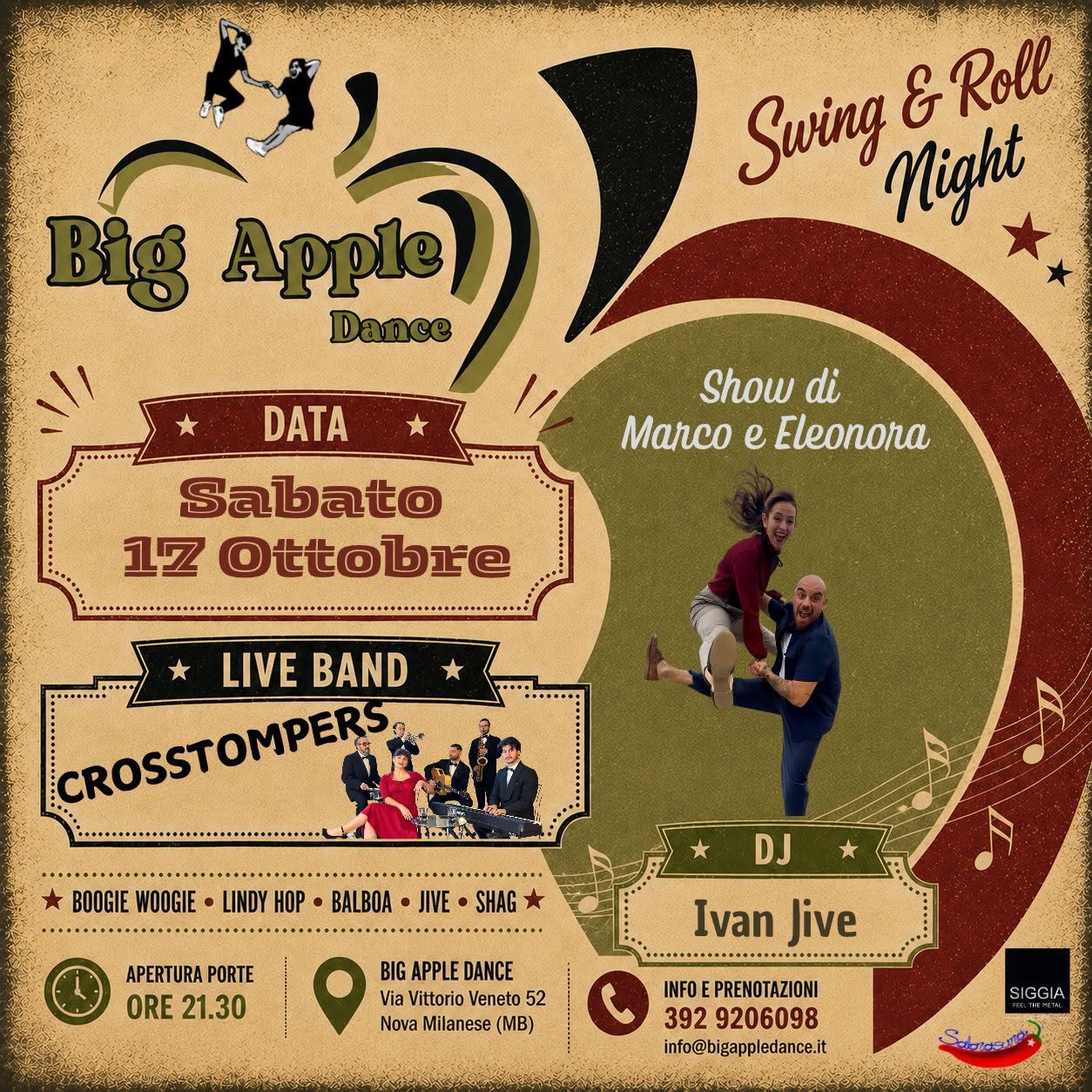 SWING & ROLL party night — SAT 17 – SUN 18 OCT