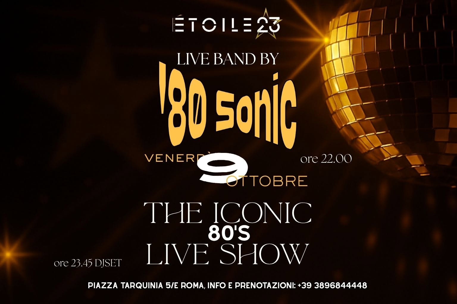 ✨🕺🏾IL BATTITO DEGLI ANNI 80🕺🏾✨ | Live Show & Dj set — FRI 9 – SAT 10 OCT