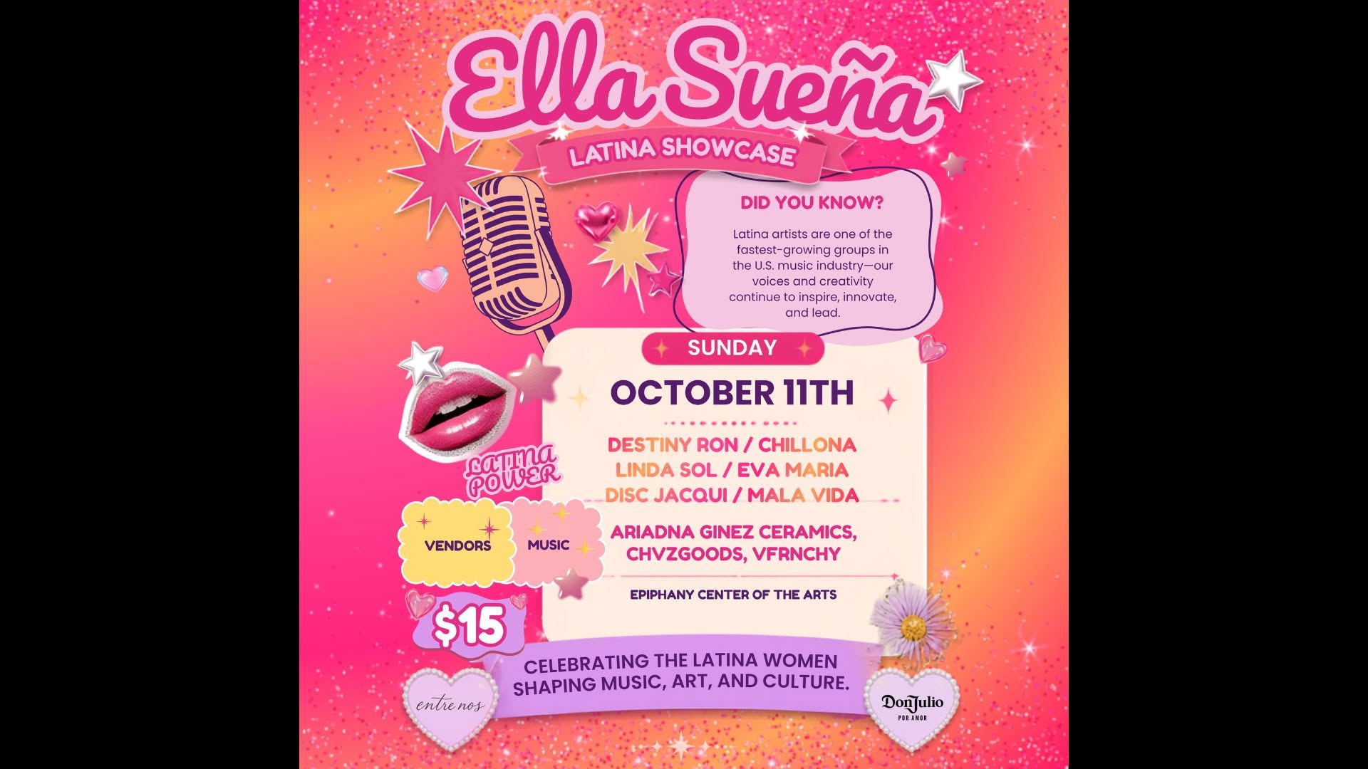 Ella Suena, a Latina Music Showcase — SUN 11 – MON 12 OCT