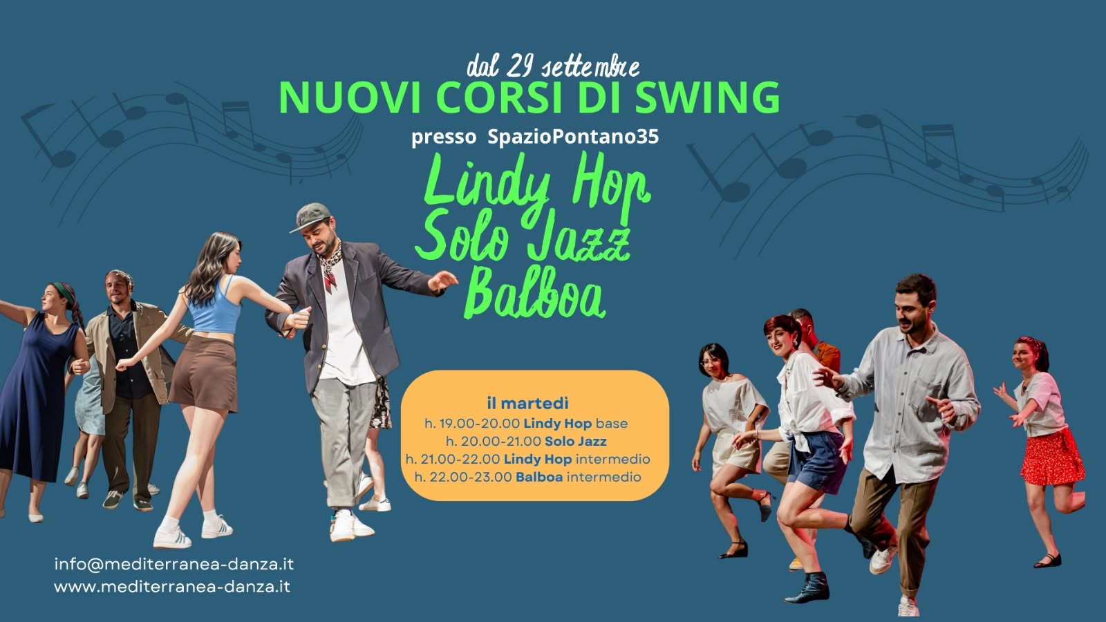 NUOVI CORSI DI SWING by Meditarranea Danza — TUE 13 OCT