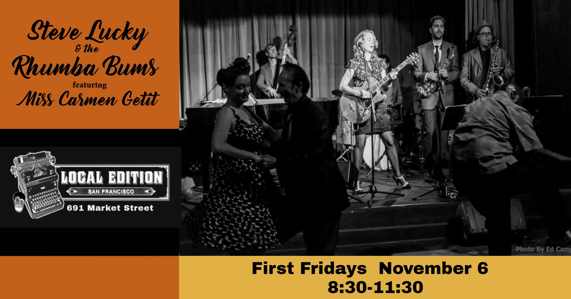 Steve Lucky & the Rhumba Bums @ Local Edition SF — SAT 7 NOV