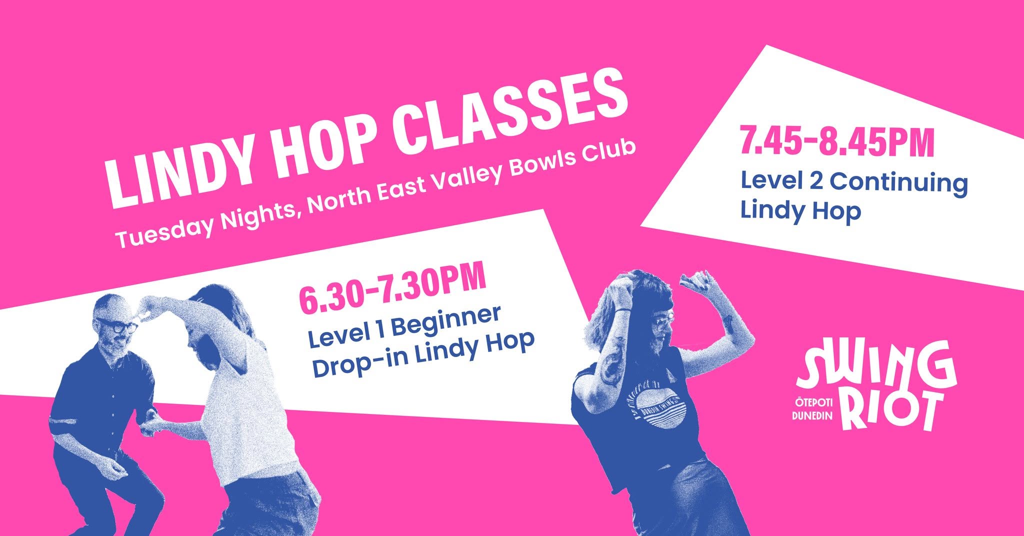 Lindy Hop Dance Classes! L1 Lindy Hop Beginners Drop-in & L2 Continuing — TUE 13 OCT