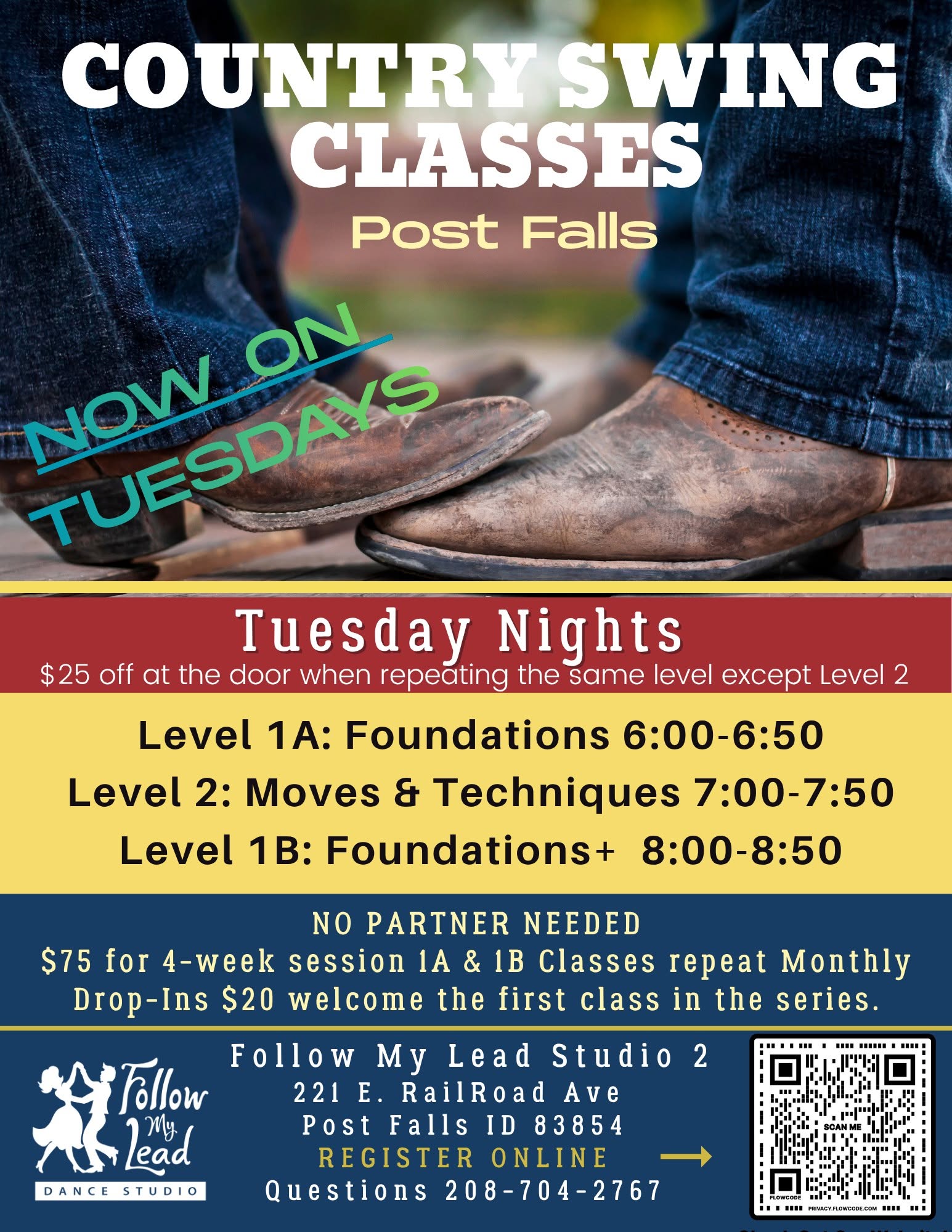 Country Swing Classes — WED 14 OCT