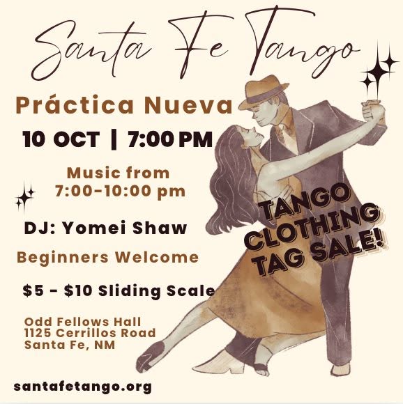 Práctica Nueva and Clothing Sale Fundraiser — SUN 11 OCT
