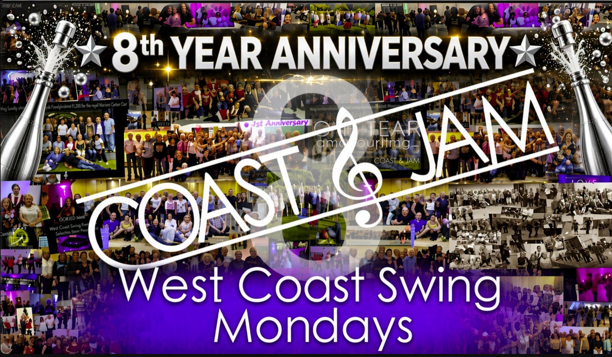 🥂 8th Year Anniversary 🍾 COAST & JAM — MON 9 NOV