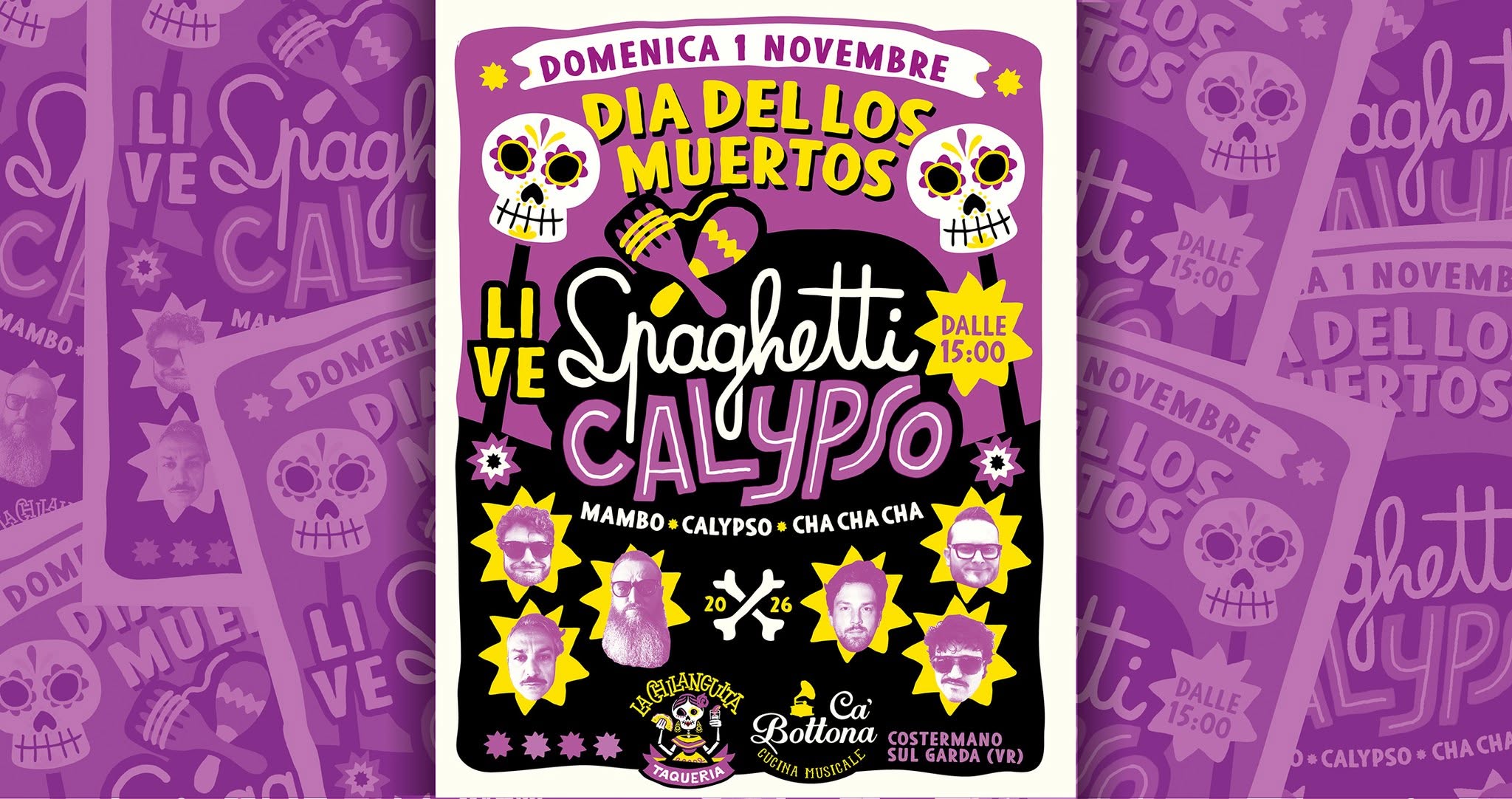 Dia De Los Muertos: SPAGHETTI CALYPSO Mambo, Calypso y Cha Cha Cha! — SUN 1 NOV
