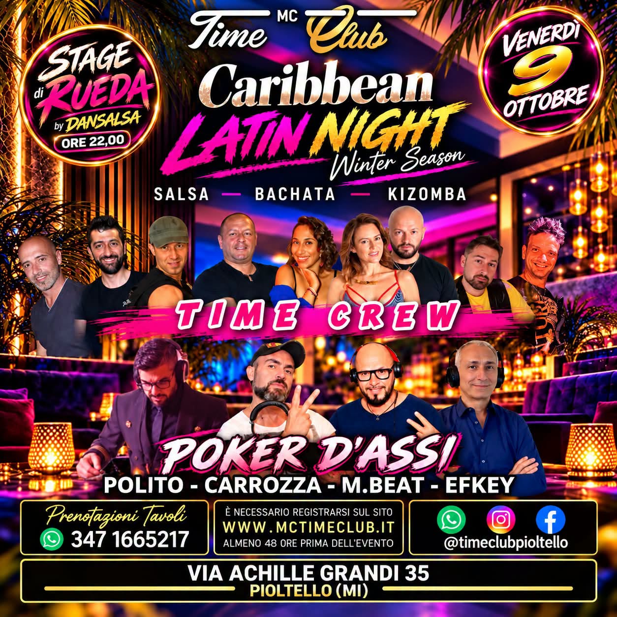 Evento Balli Caraibici, SALSA - BACHATA - KIZOMBA - TARRAXA - URBAN- Venerdì 09 OTTOBRE 2026 — FRI 9 OCT