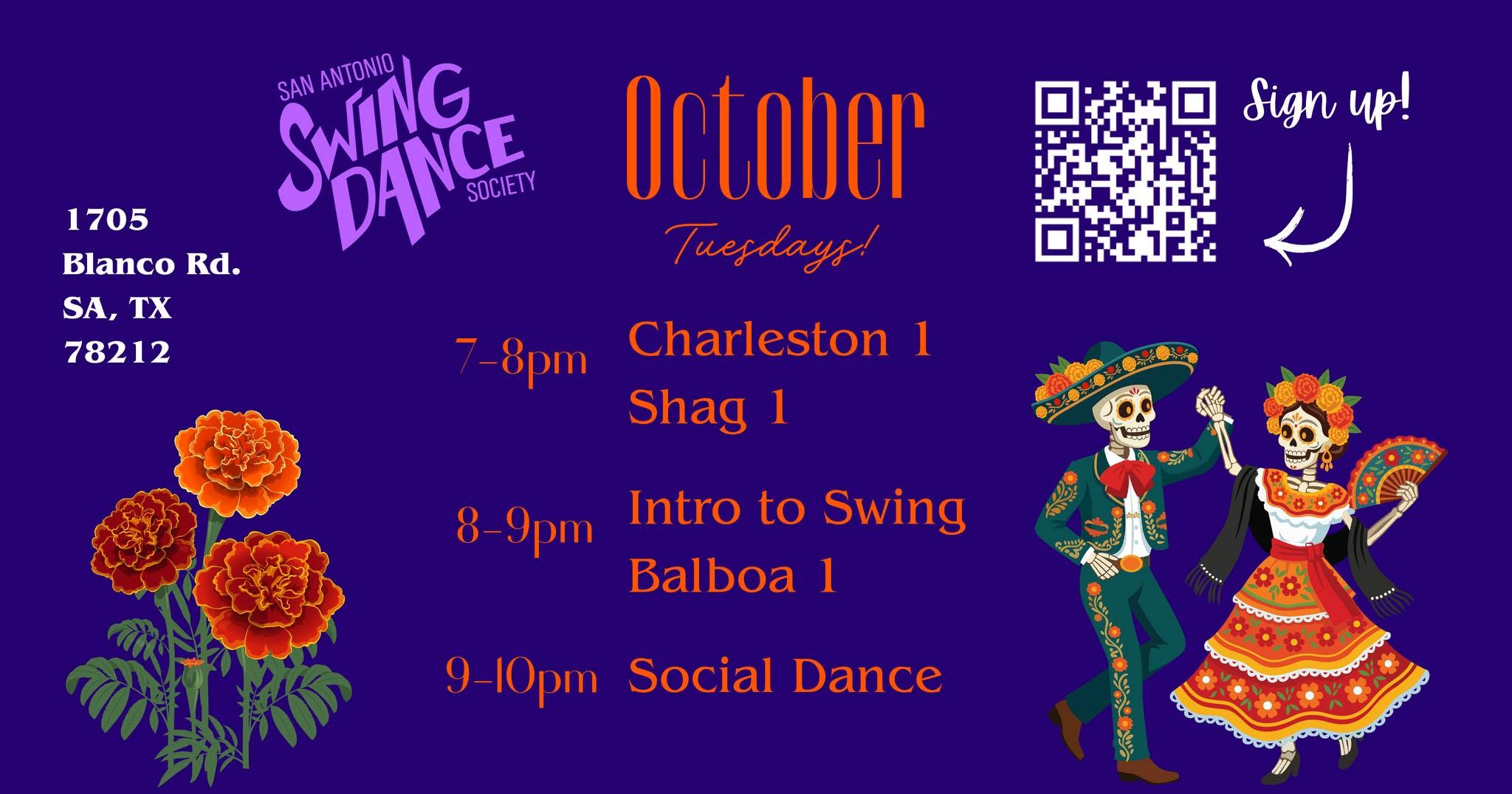 October Classes at SASDS! — WED 14 OCT