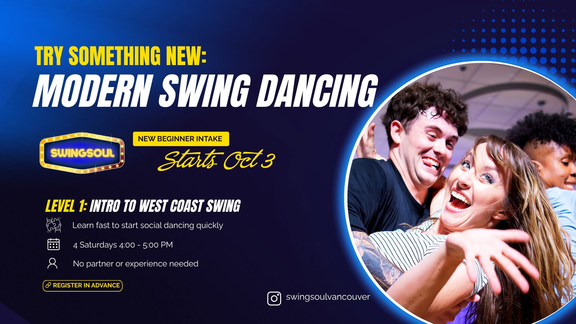 Partner Dance class for beginners starting this Saturday — SAT 10 – SUN 11 OCT