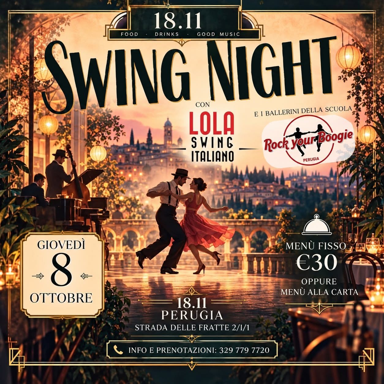 Lola Swing Italiano quintet al 18.11 Perugia! — THU 8 OCT
