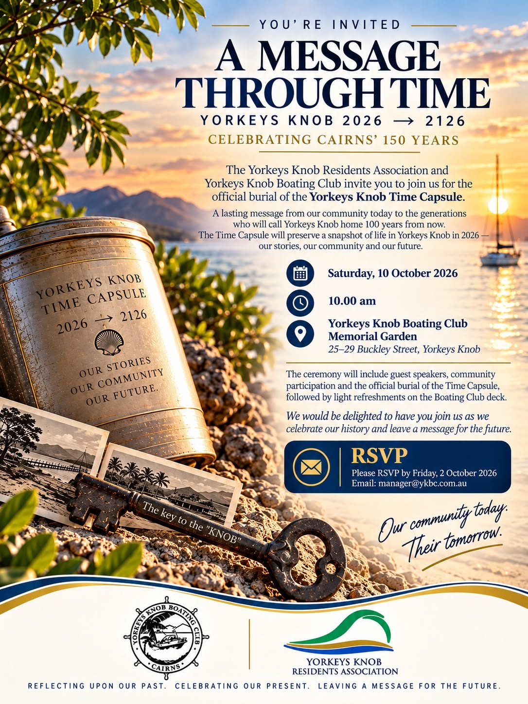 A MESSAGE THROUGH TIME - YORKEYS KNOB 2026 → 2126 — SAT 10 OCT