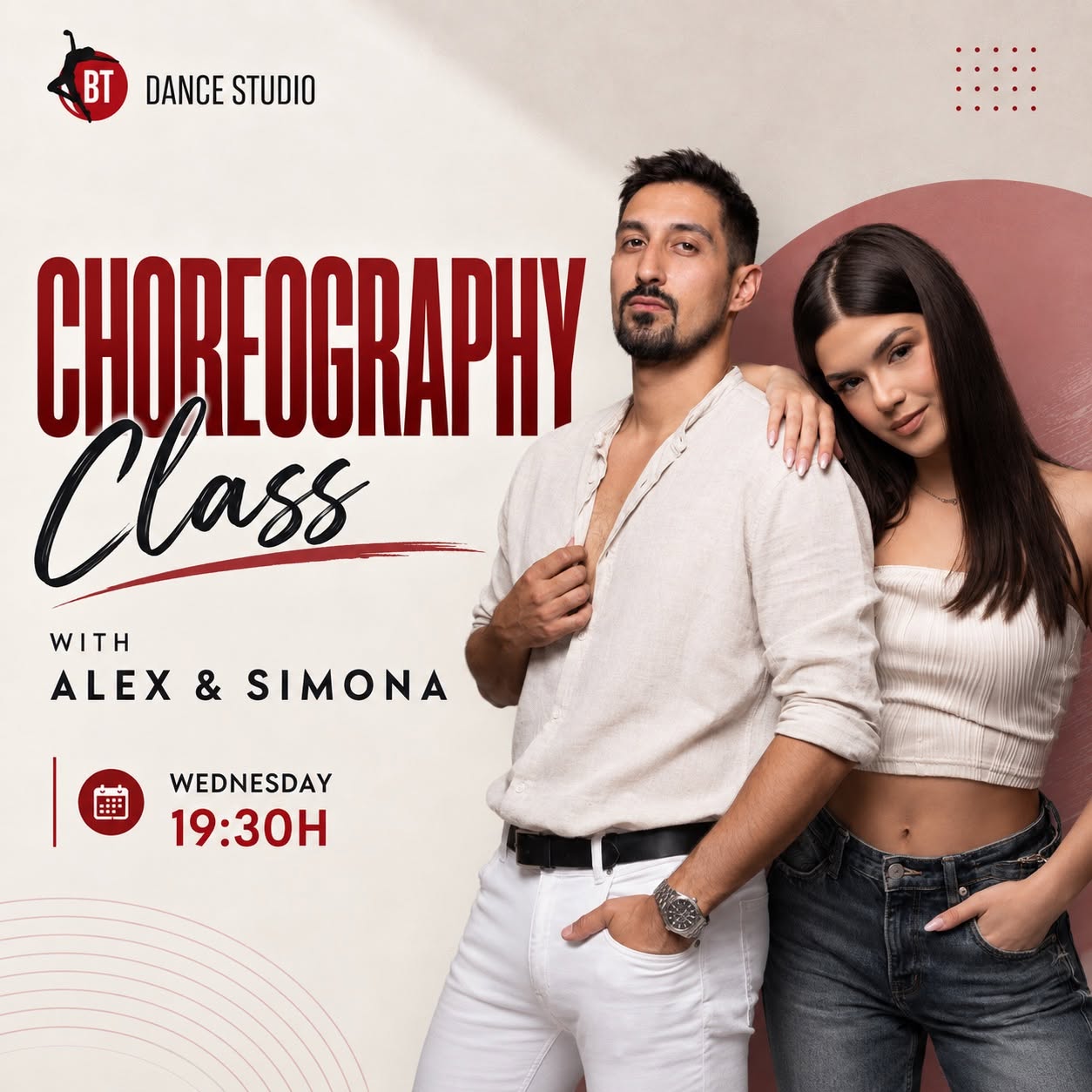 NEW CHOREOGRAPHY CLASS WITH ALEX & SIMONA — WED 14 OCT