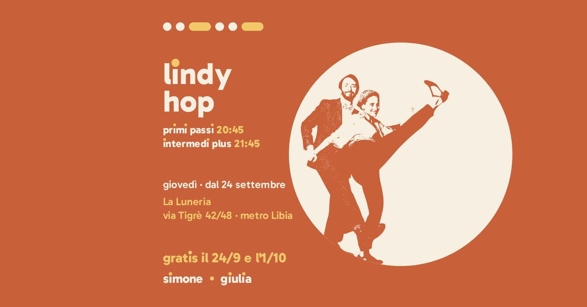 Swing Lindy Hop - Primi Passi e Intermedi Plus - Metro Libia — THU 15 OCT