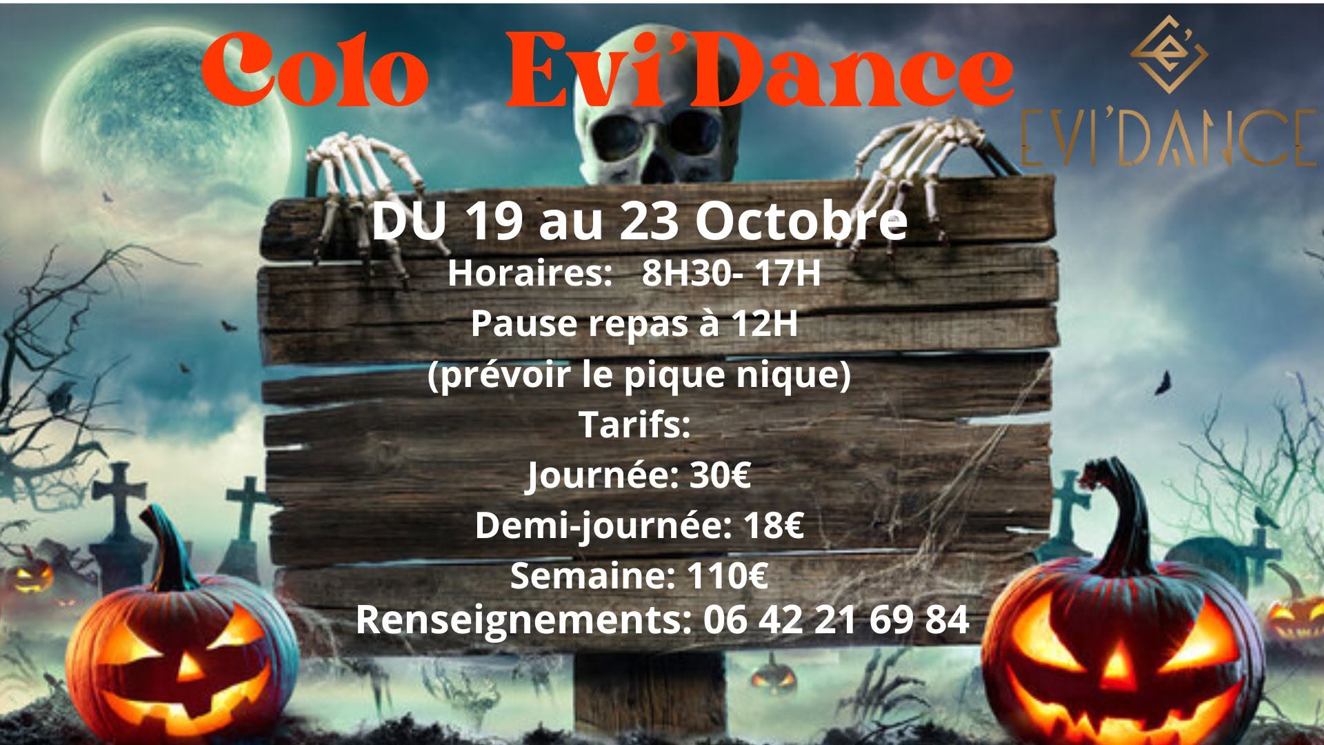 COLO EVI'DANCE - Octobre  — MON 19 – FRI 23 OCT