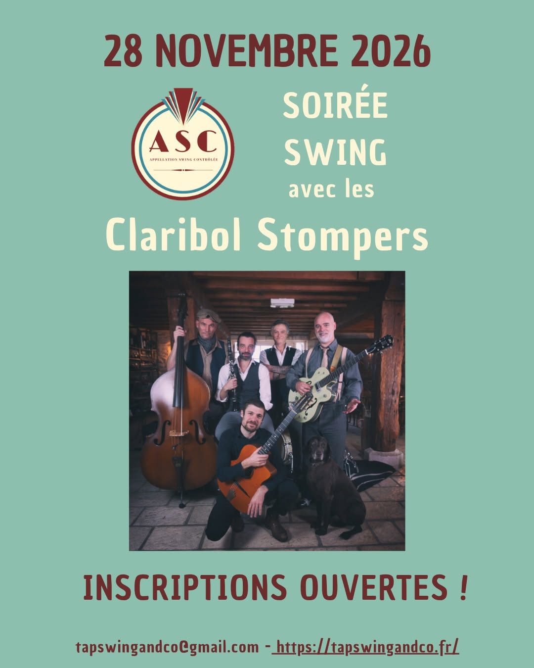 Soirée SWING - CLARIBOL STOMPERS - Festival ASC  — SAT 28 – SUN 29 NOV