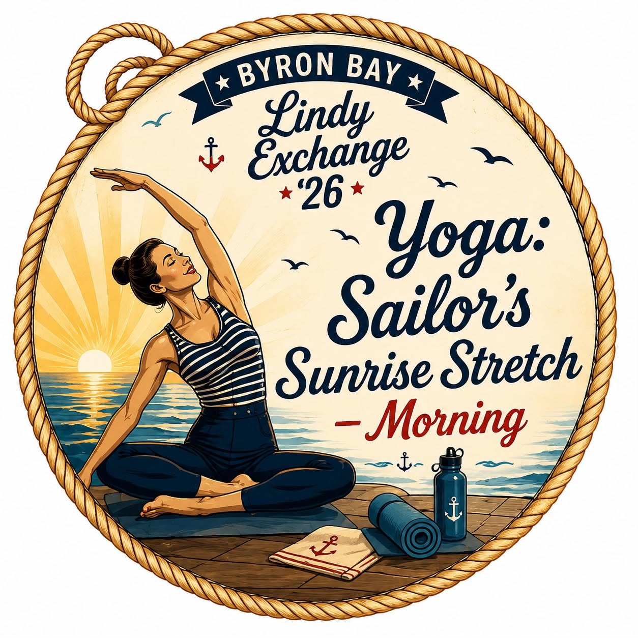 🧘 SAILOR'S SUNRISE STRETCH - Byron Bay Lindy Exchange 2026 — FRI 16 OCT