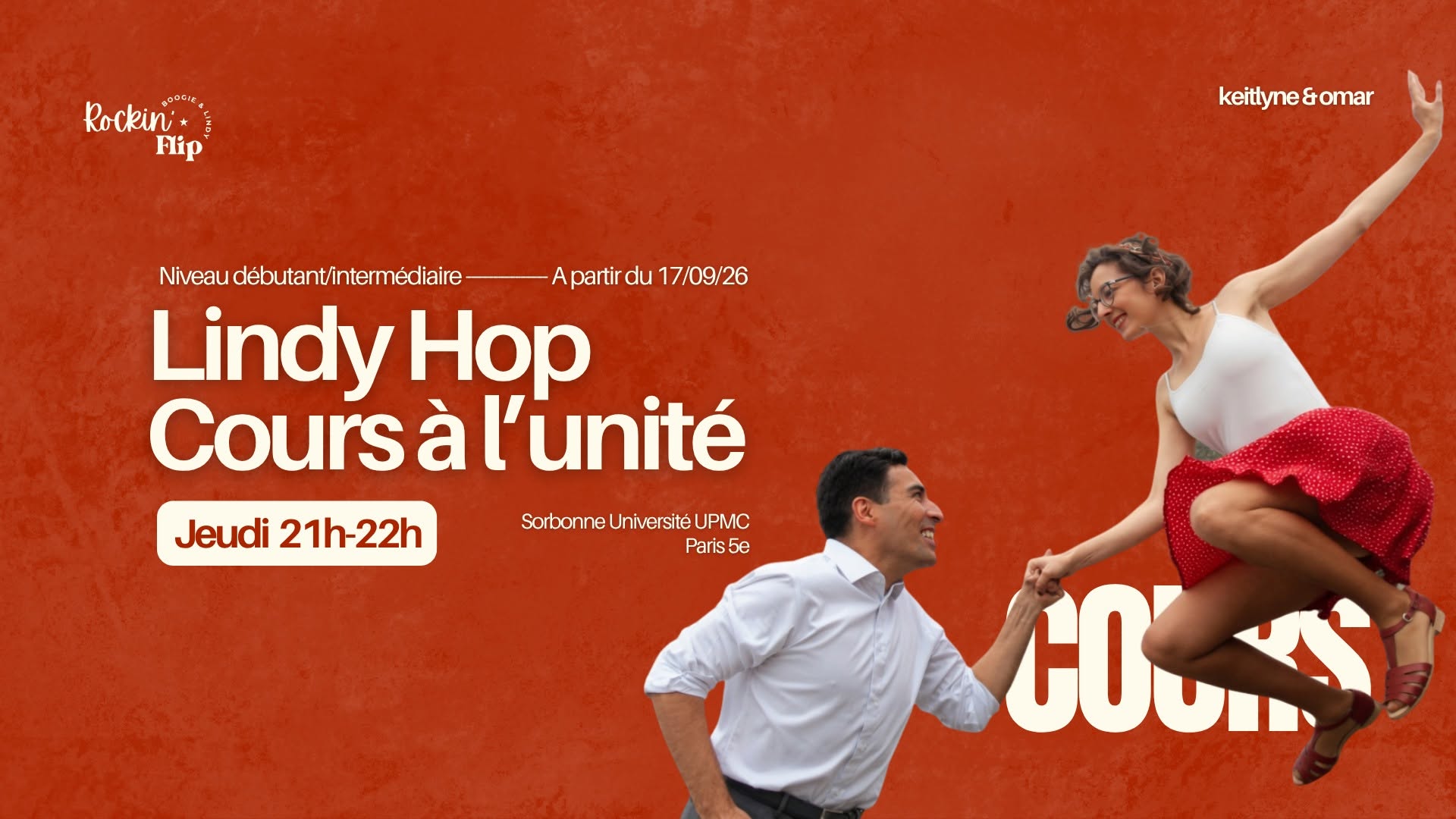 Lindy Hop à l'unité - Déb/Inter — THU 22 OCT