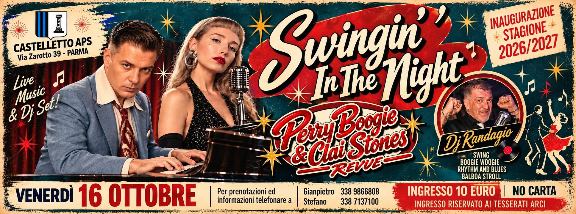 Ven 16 Ottobre Parma Perry Boogie & Clai Stones — FRI 16 OCT