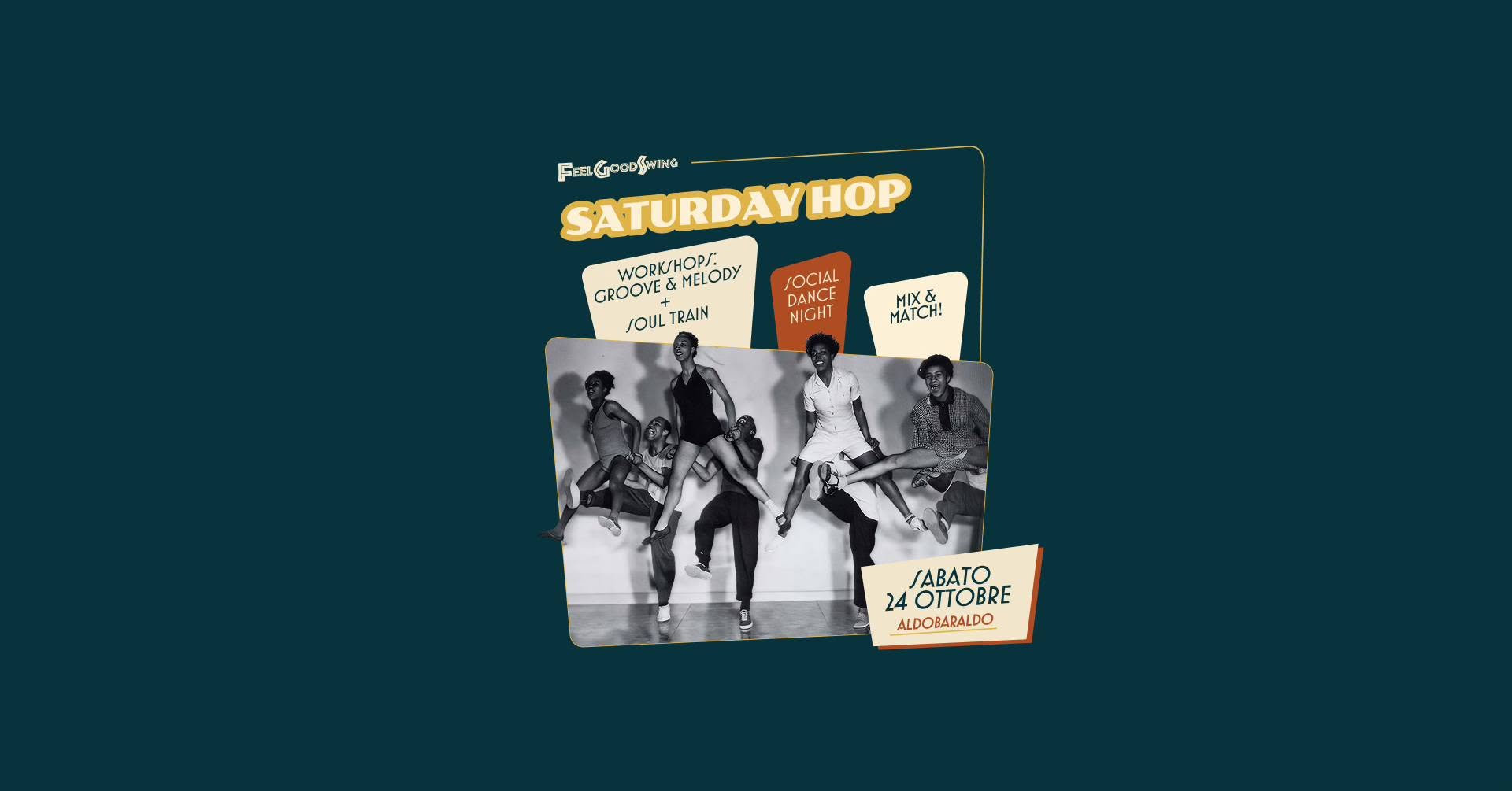 24/10 – SATURDAY HOP! WORKSHOPS + SOCIAL DANCE & MIX AND MATCH — SAT 24 OCT