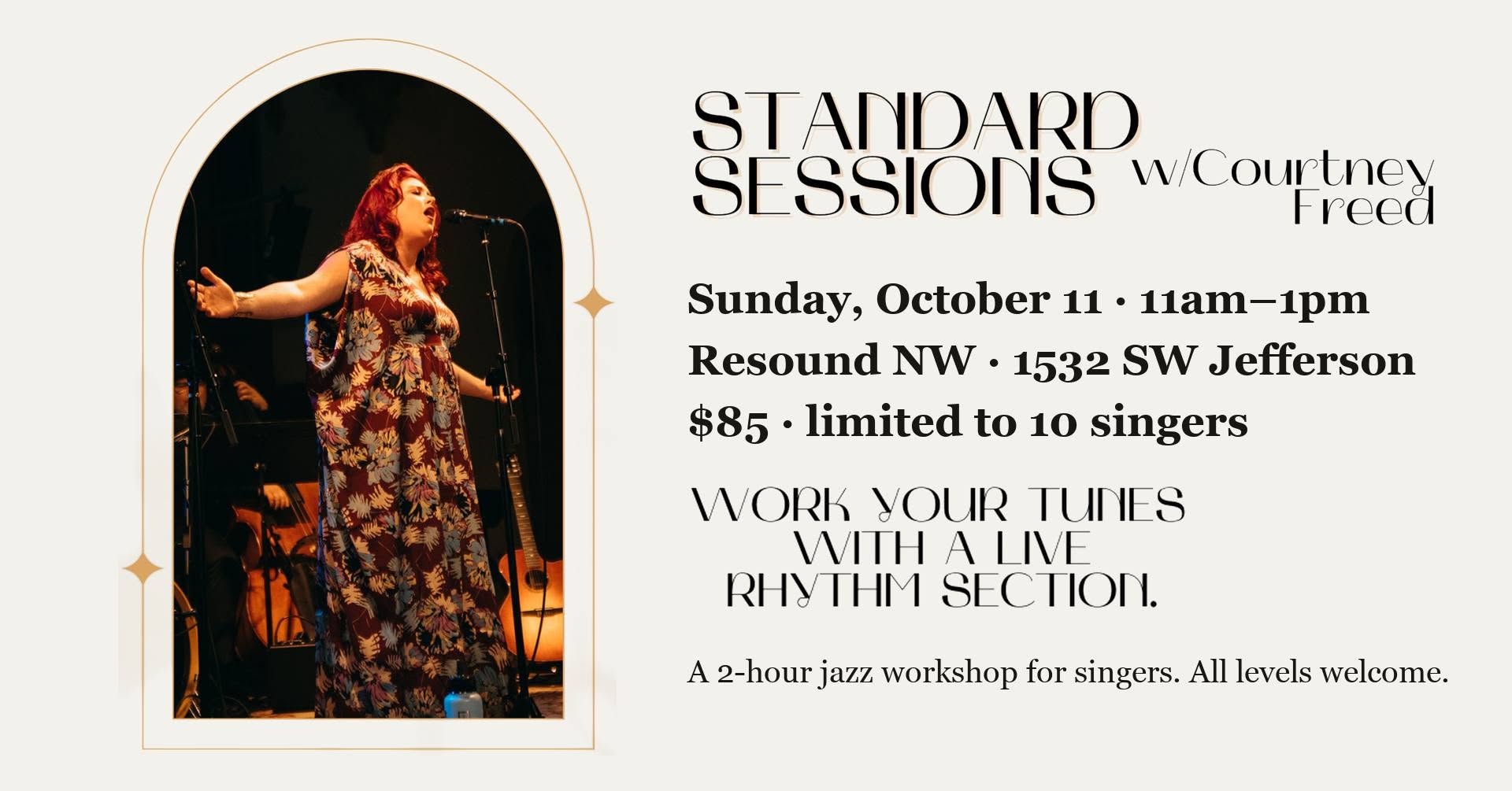 Standard Sessions with Courtney Freed — SUN 11 OCT