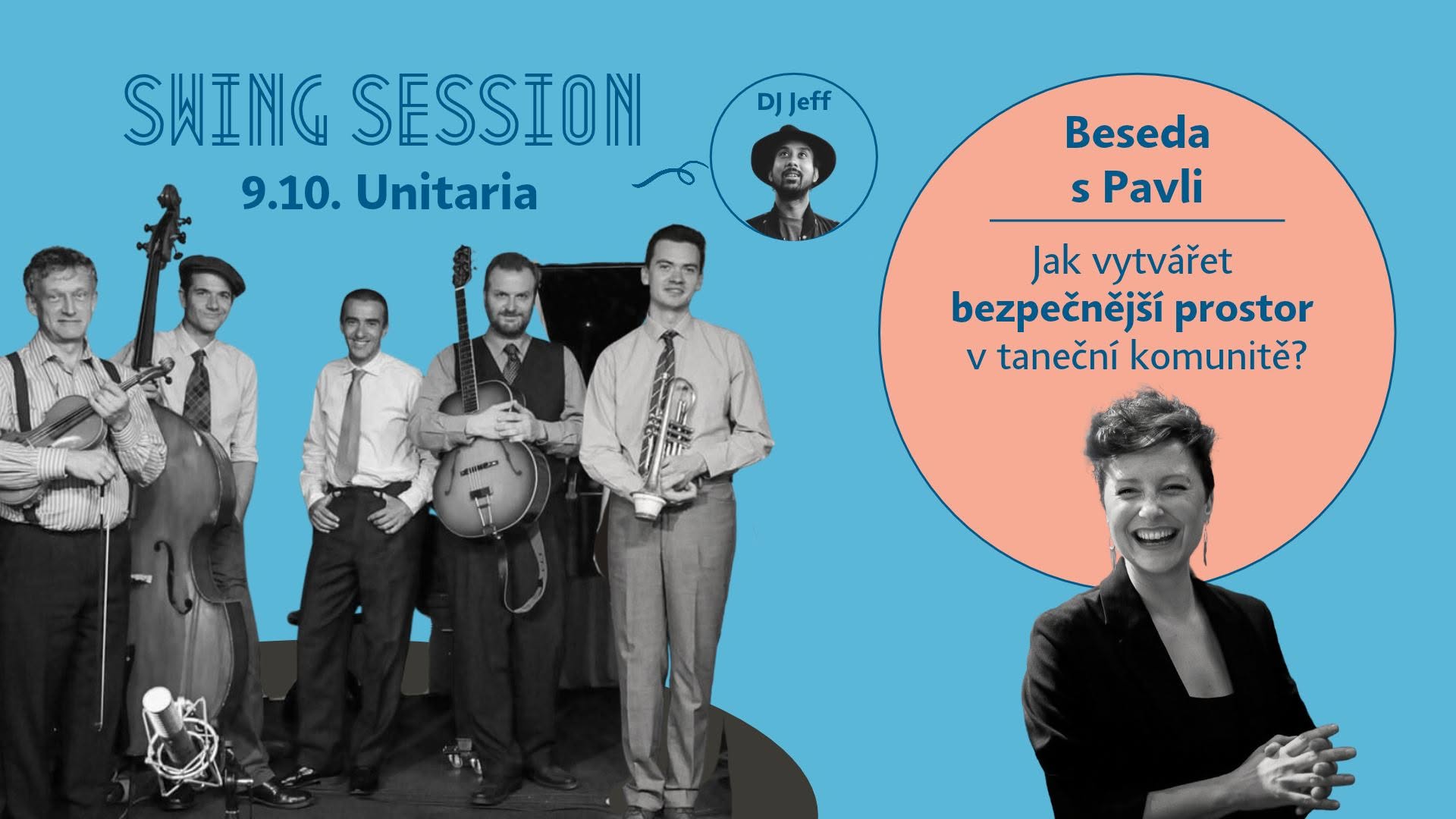 Unitaria: Swingová tančírna s besedou a kapelou Swing Session — FRI 13 NOV