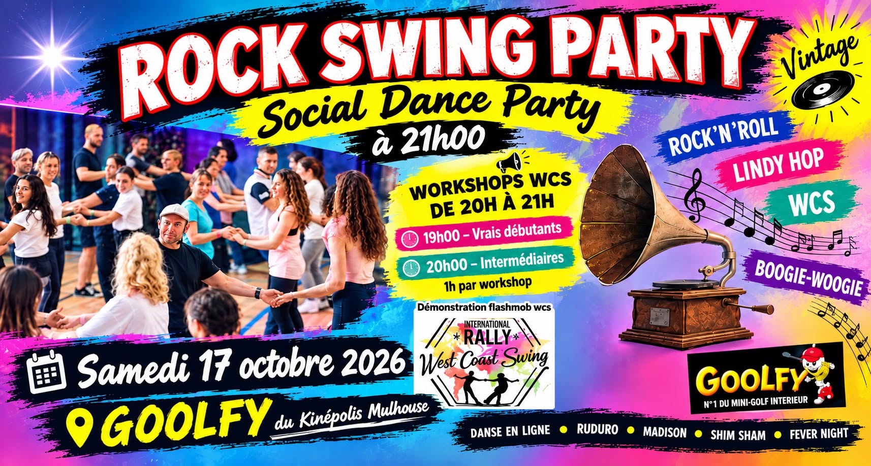 Workshop WCS 2h / Rock'n'Swing Party — SAT 17 OCT
