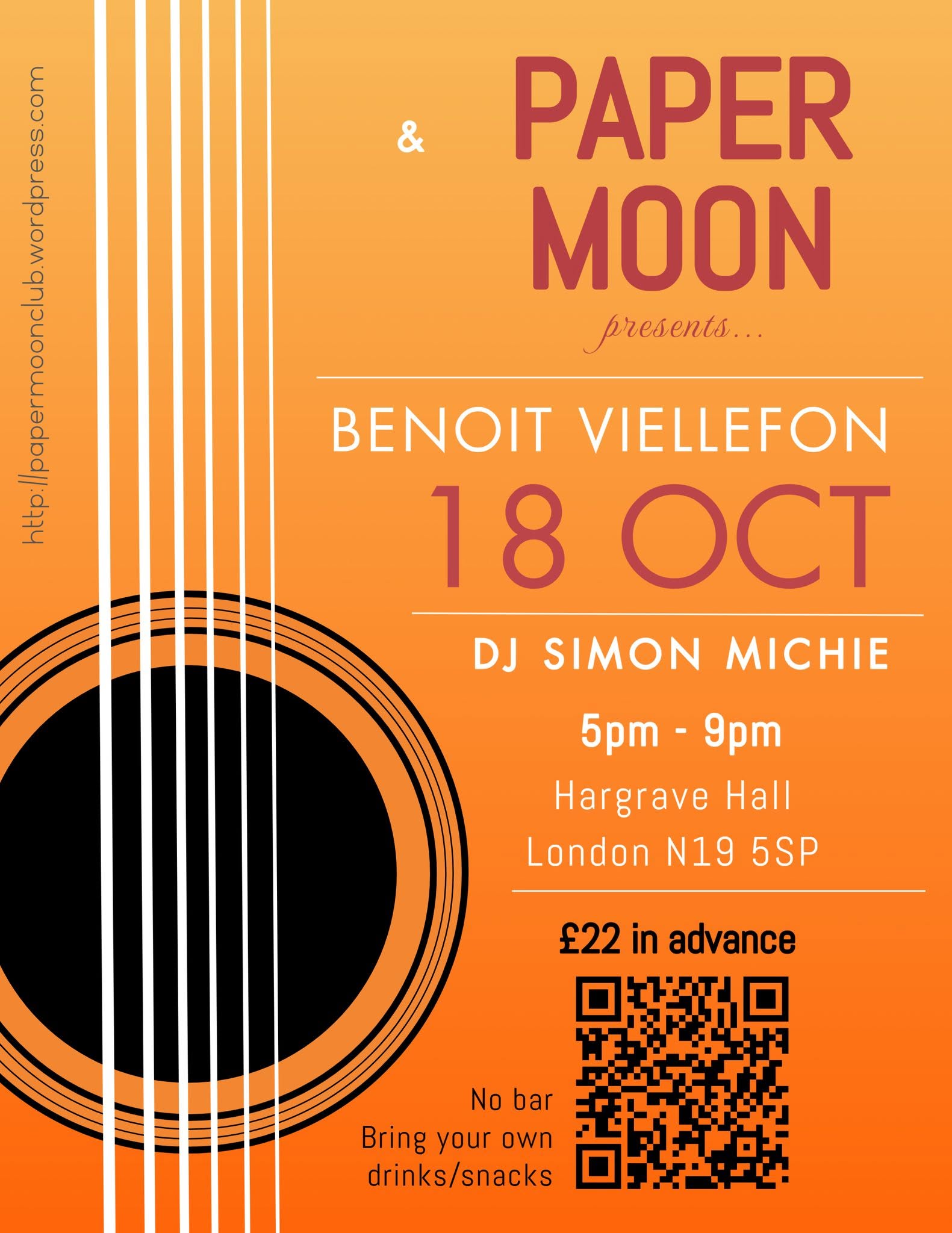 Paper Moon: Benoit Viellefon — SUN 18 OCT