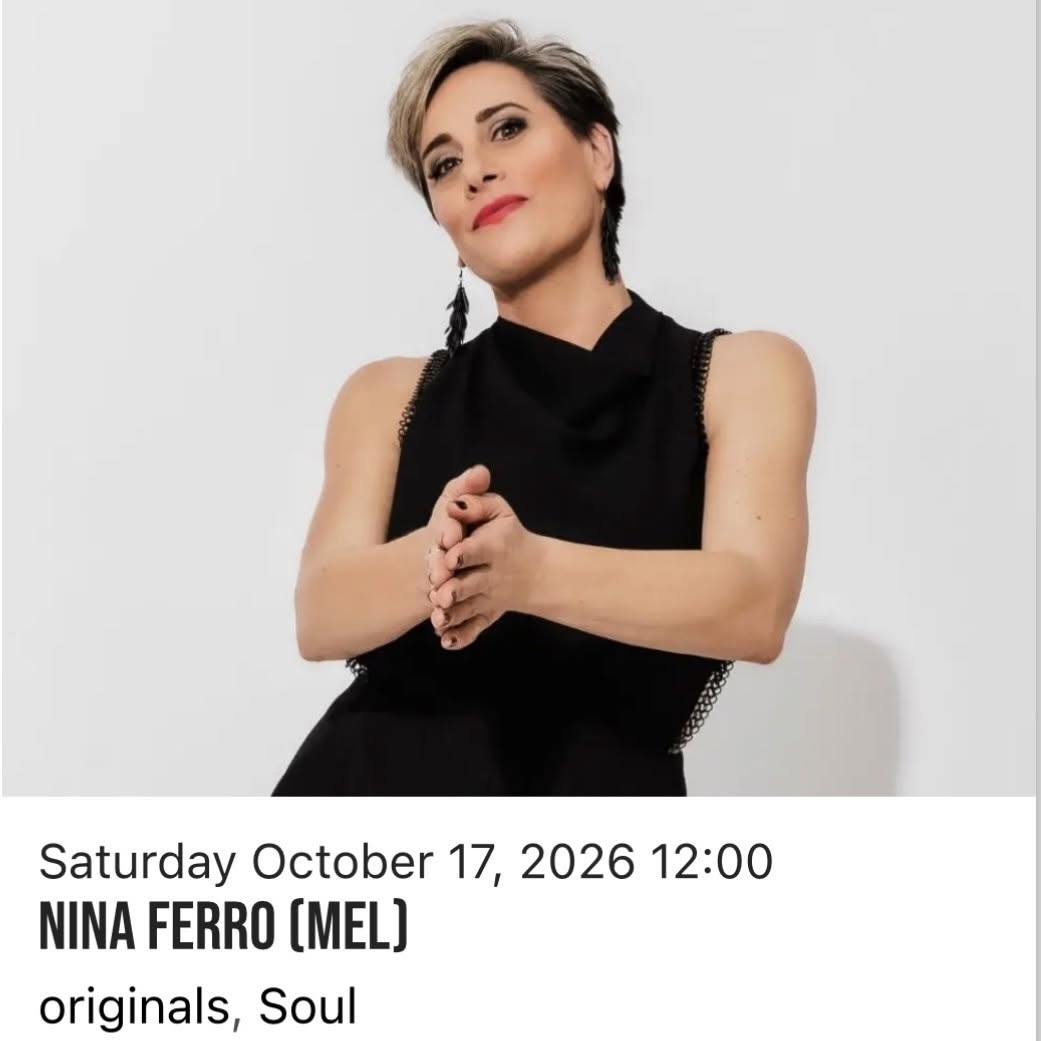 Nina Ferro (Mel) at The Ellington Jazz Club (Perth) — SAT 17 OCT