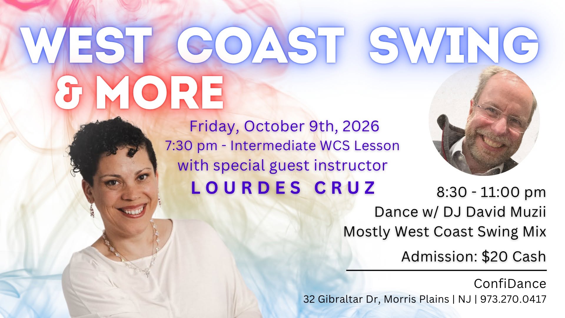 West Coast Swing & More Dance Party @ ConfiDance — FRI 9 – SAT 10 OCT