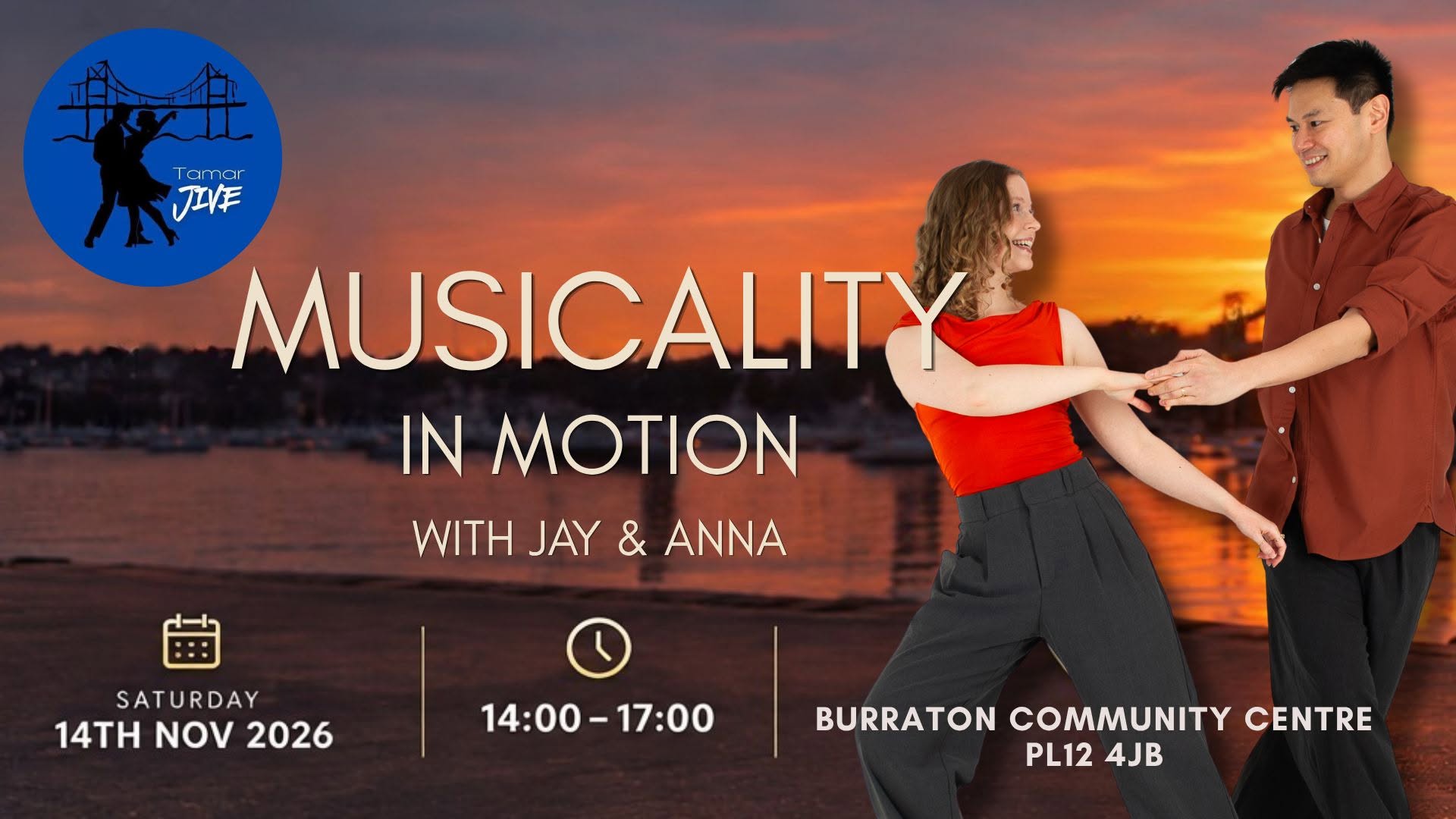 Musicality in Motion with Jay & Anna — SAT 14 NOV