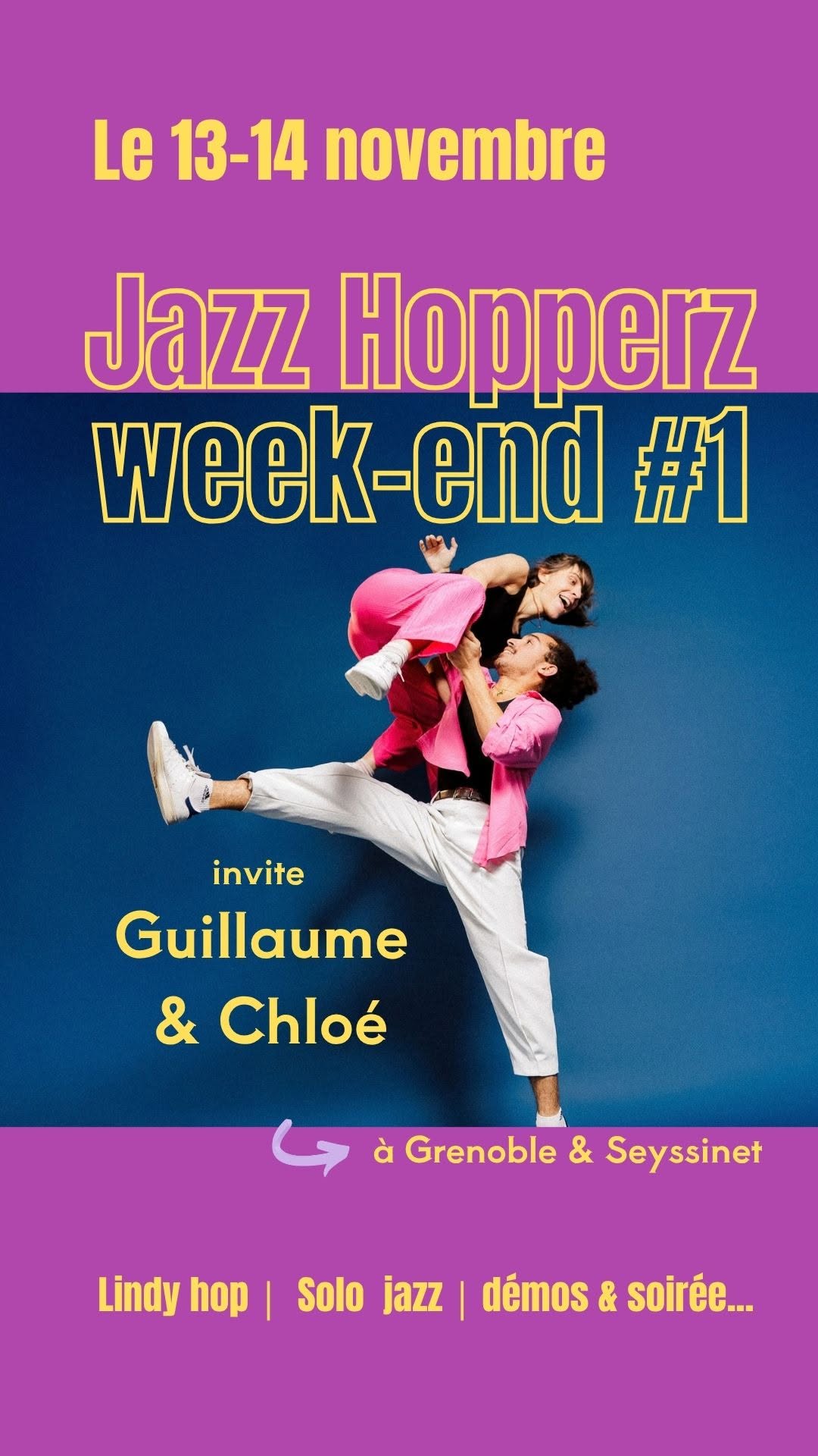 Jazz Hopperz week-end #1 - avec Guillaume & Chloé ! — FRI 13 – SAT 14 NOV