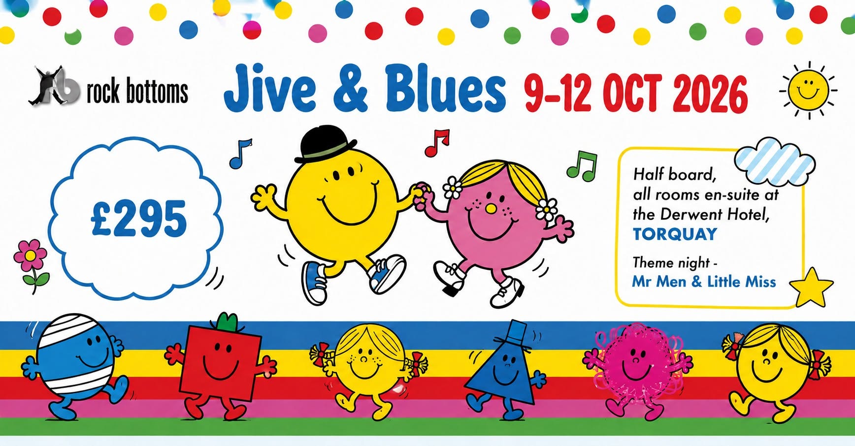 Rock Bottoms Jive & Blues 9-12 October 2026 — FRI 9 – MON 12 OCT